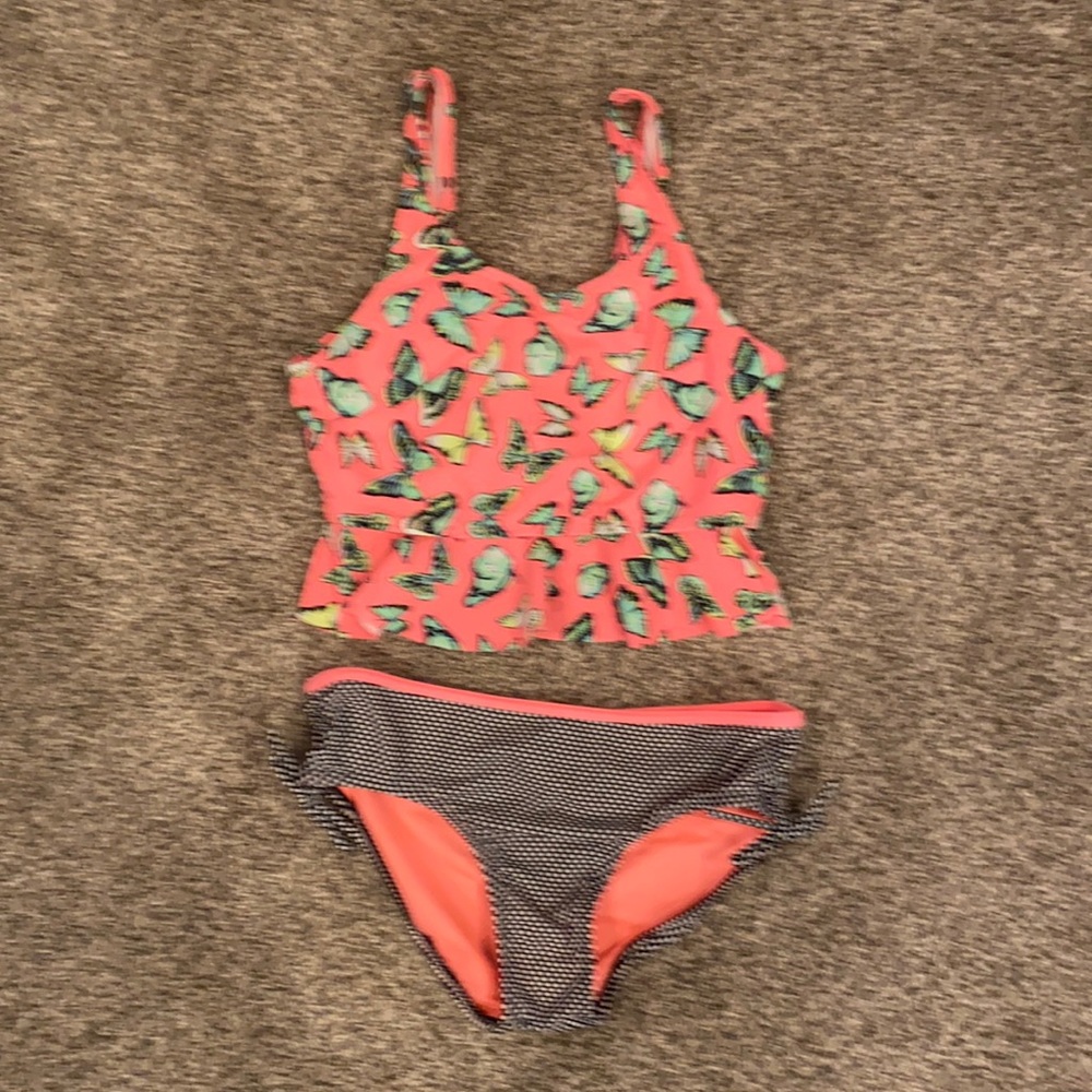 Girls adorable Butterfly Tankini sz 16 like New
